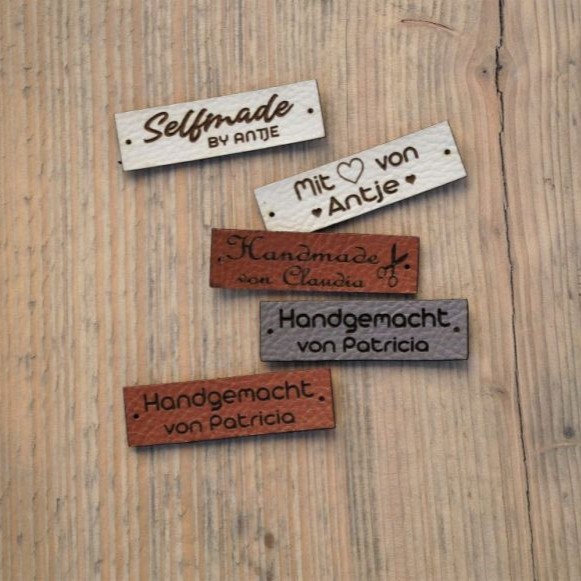 Personalsiertes Kunstleder Label